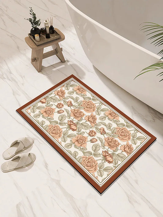 Tapis de Bain Ultra Absorbant en Diatomite - Luxe et Efficacité Garantis